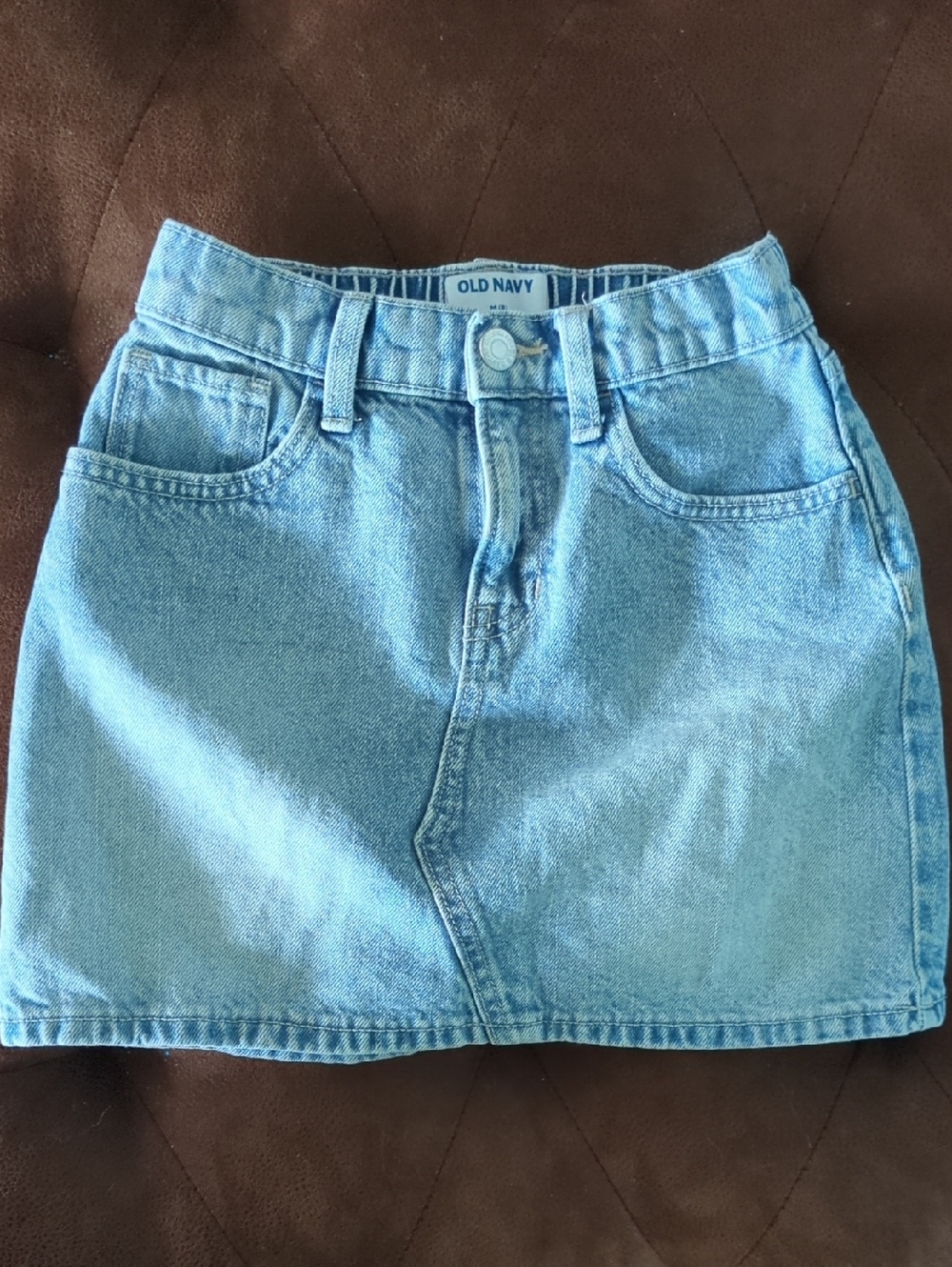 Old Navy Light Wash Blue Denim Mini Skirt